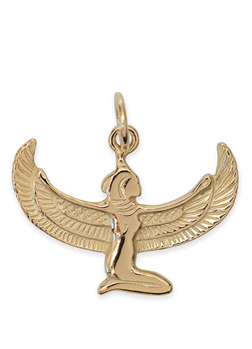 Studio Kroewe Goddess hanger van 14 karaat geelgoud - voorkant 3 geelgoud