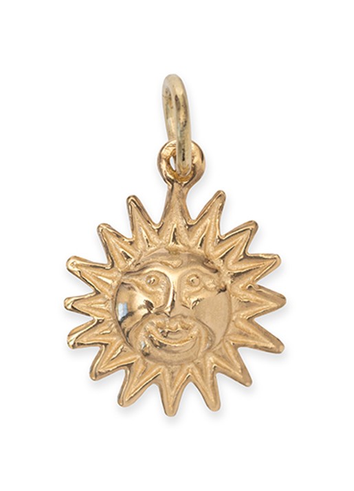 Studio Kroewe Sunny hanger van 14 karaat geelgoud - voorkant geelgoud