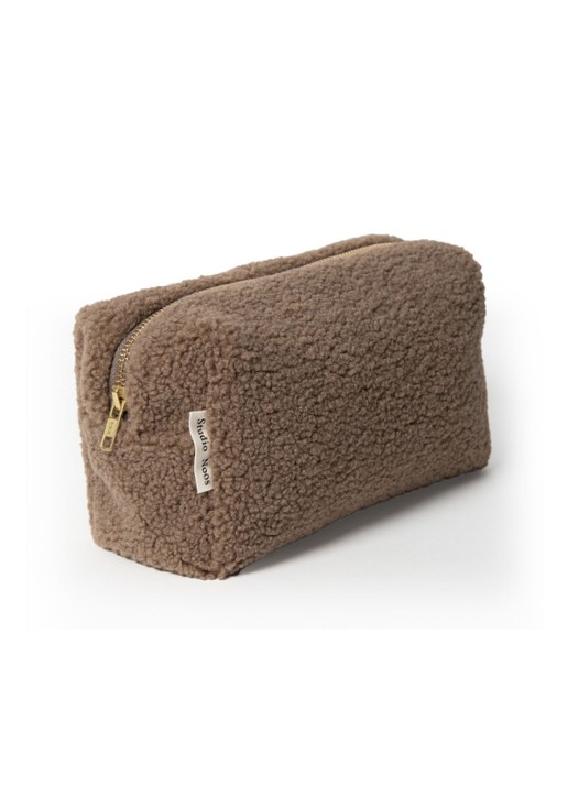 Studio Noos Chunky etui van teddy - voorkant 2 bruin
