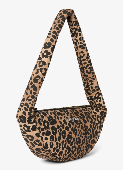 Studio Noos Crossbodytas met dierenprint - voorkant 5 bruin