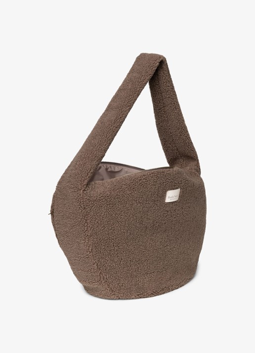 Studio Noos Crossbodytas van teddy - detail bruin