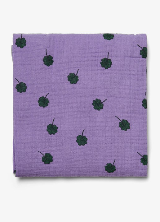 Studio Noos Hydrofiele doek met print - achterkant paars