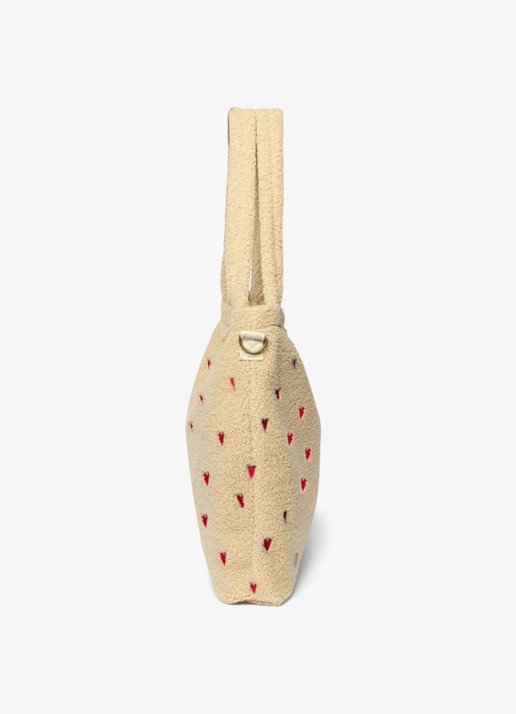 Studio Noos Luiertas van teddy met borduring - detail 2 beige
