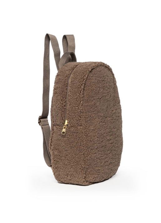 Studio Noos Mini Chunky rugzak van teddy - detail 5 bruin