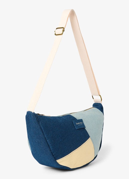 Studio Noos Patchwork crossbodytas met logo - voorkant 2 jeans