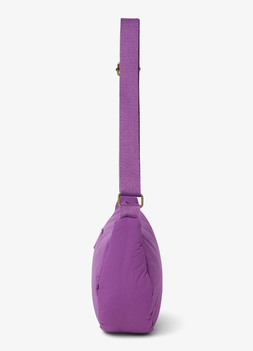 Studio Noos Textured Puffy crossbodytas met verstelbare schouderriem - detail 4 paars