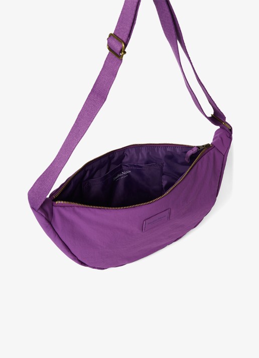 Studio Noos Textured Puffy crossbodytas met verstelbare schouderriem - detail 5 paars