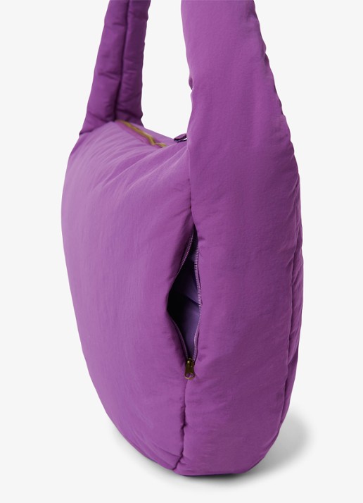 Studio Noos Textured Puffy gewatteerde crossbodytas  - detail 6 paars