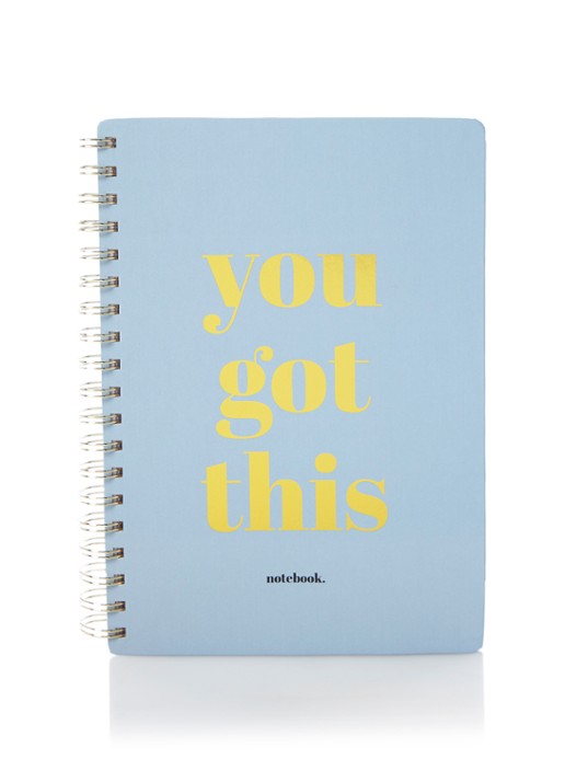 Studio Stationery You Got This notitieboek  25 x 19 cm - voorkant blauw