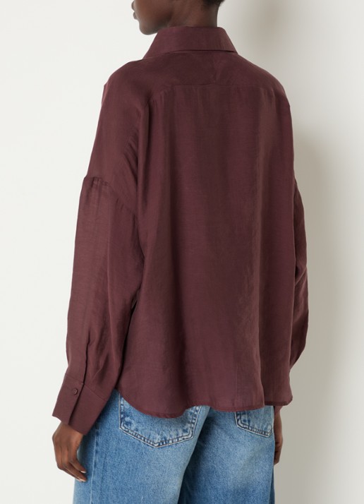 Summum Blouse met applicatie - achterkant 4 donkerrood