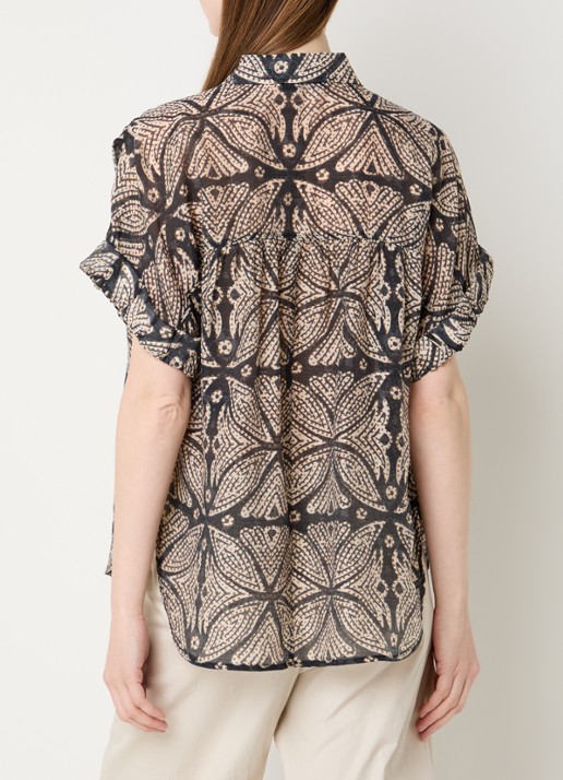 Summum Blouse met grafische print - achterkant zwart