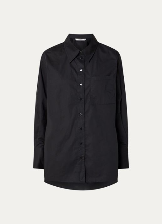 Summum Blouse met kraag - voorkant 2 zwart