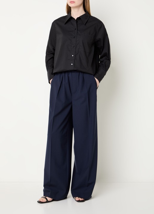 Summum Blouse met kraag - voorkant 3 zwart