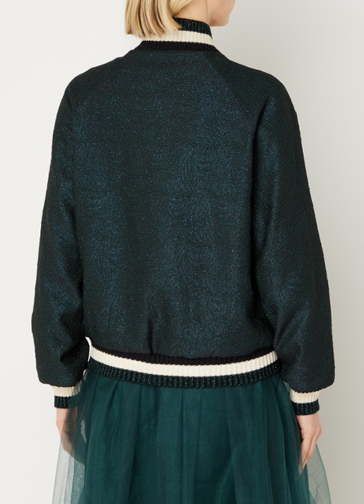 Summum Bomberjack met jacquard dessin - achterkant 4 groen