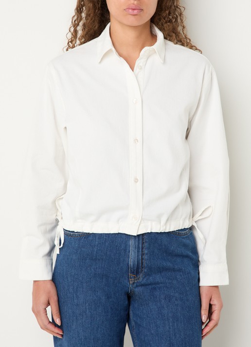 Summum Cropped blouse van katoen