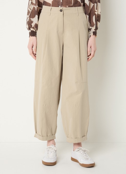 Summum High waist balloon fit broek met steekzakken