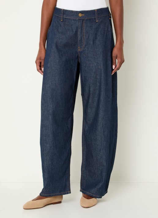 Summum High waist balloon fit jeans met donkere wassing