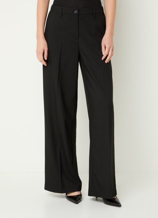 Summum High waist wide fit pantalon met lurex