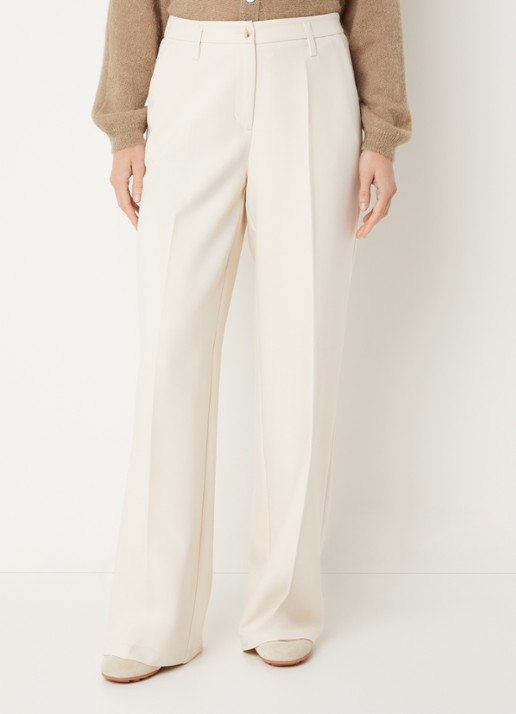 Summum High waist wide fit pantalon met steekzakken