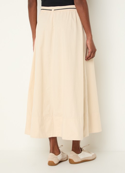 Summum Midi rok met trekkoord - achterkant 4 vanillegeel