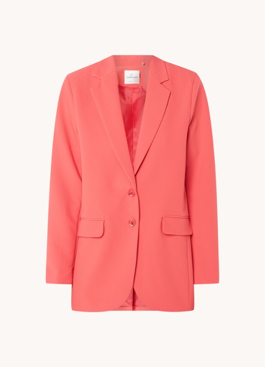 Summum Oversized blazer met klepzakken - voorkant 2 koraal