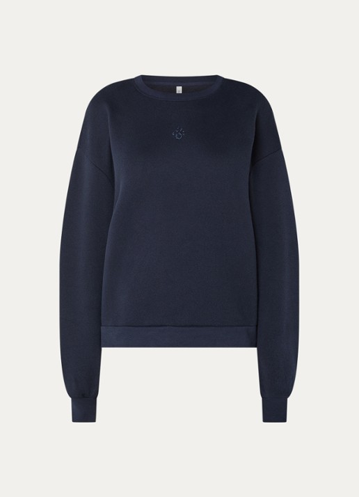 Summum Sweater met logo en strass - voorkant donkerblauw