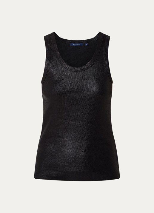 Summum Tanktop met metallic finish - voorkant zwart