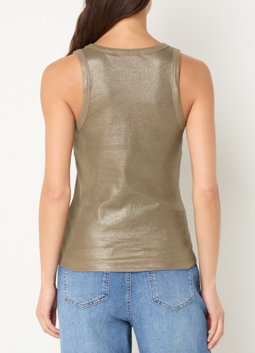 Summum Tanktop met metallic finish - achterkant 2 bruin