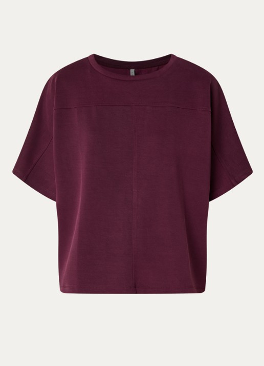 Summum Top met ronde hals - voorkant 3 bordeauxrood
