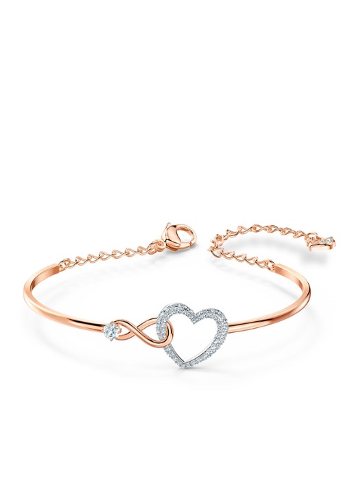 Swarovski Bangle met kristal - detail 2 roségoud