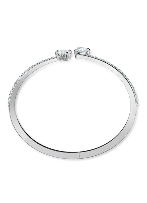 Swarovski Bangle met kristal - detail 2 zilver