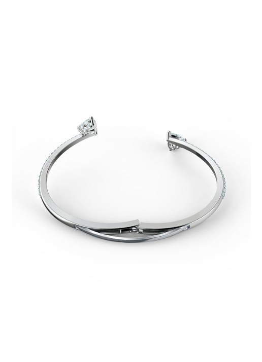 Swarovski Bangle met kristal - detail 3 zilver