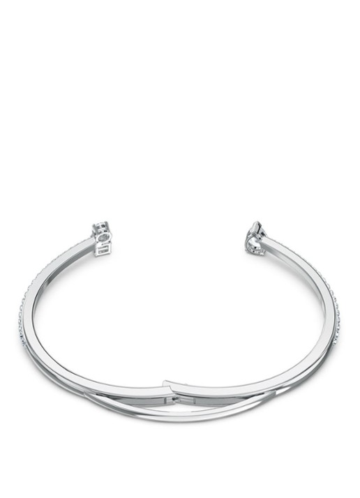 Swarovski Bangle met kristal - detail 3 zilver