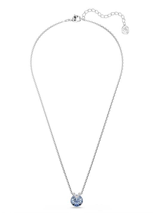 Swarovski Bella ketting met kristal - detail zilver