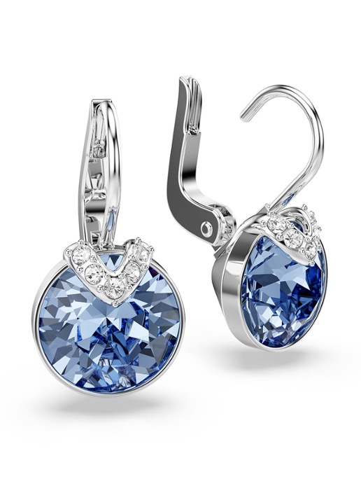 Swarovski Bella oorhangers met kristal - detail 2 zilver