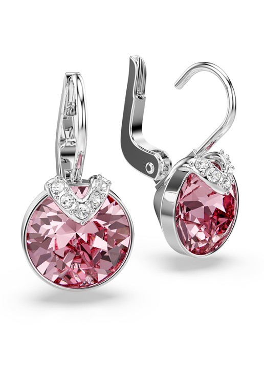 Swarovski Bella oorhangers met kristal - detail 2 zilver