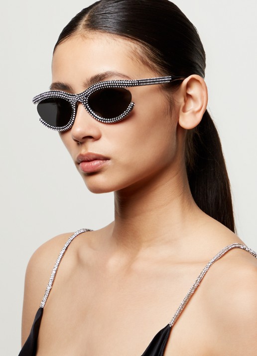 Swarovski Cat Eye zonnebril SK6006   - voorkant 2 zwart