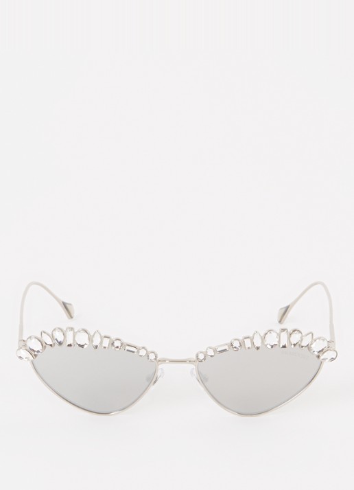 Swarovski Cat Eye zonnebril SK7009 - detail 3 zilver