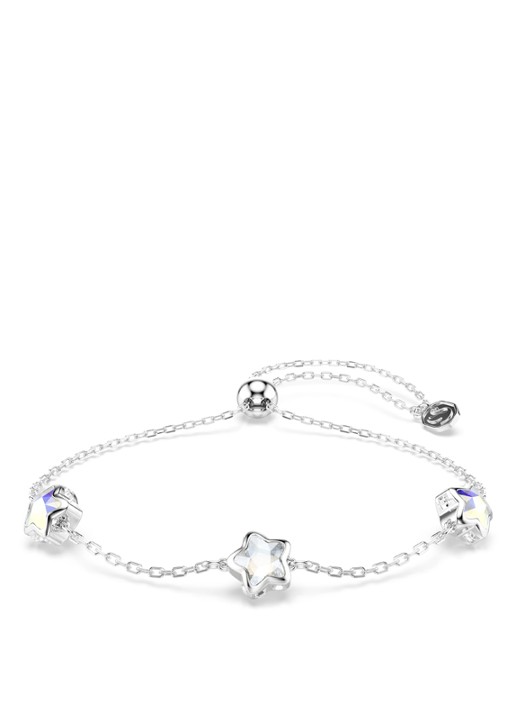 Swarovski Chroma armband met kristal - voorkant zilver