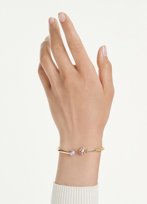 Swarovski Chroma bangle met kristal  - detail 6 goud