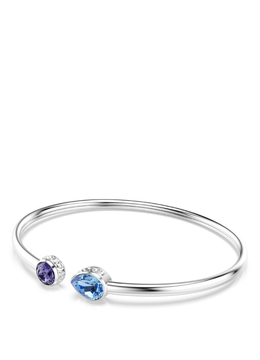 Swarovski Chroma bangle met kristal - detail 2 zilver