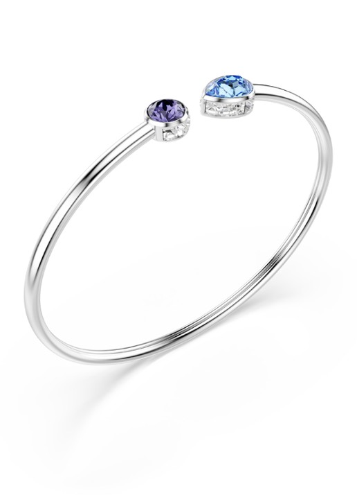 Swarovski Chroma bangle met kristal - detail 3 zilver