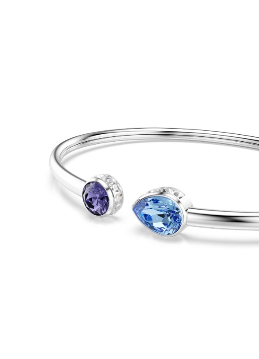 Swarovski Chroma bangle met kristal - detail 4 zilver