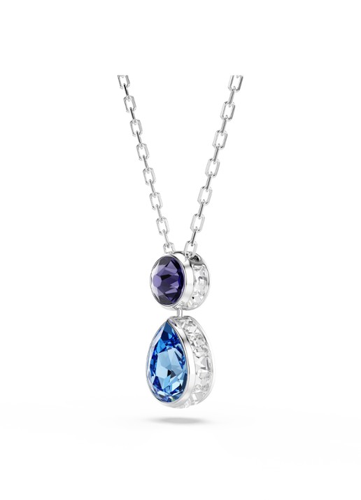 Swarovski Chroma ketting met kristal - detail 3 zilver