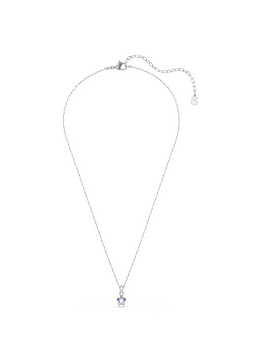 Swarovski Chroma ketting met kristal - detail zilver