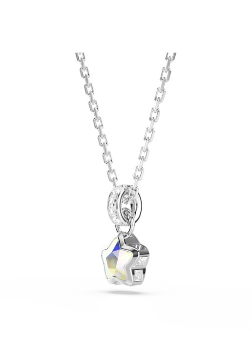 Swarovski Chroma ketting met kristal - detail 2 zilver