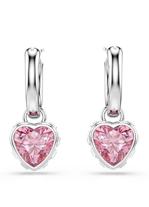 Swarovski Chroma oorringen met kristal - detail zilver