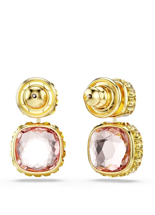 Swarovski Chroma oorstekers met kristal  - detail 4 goud