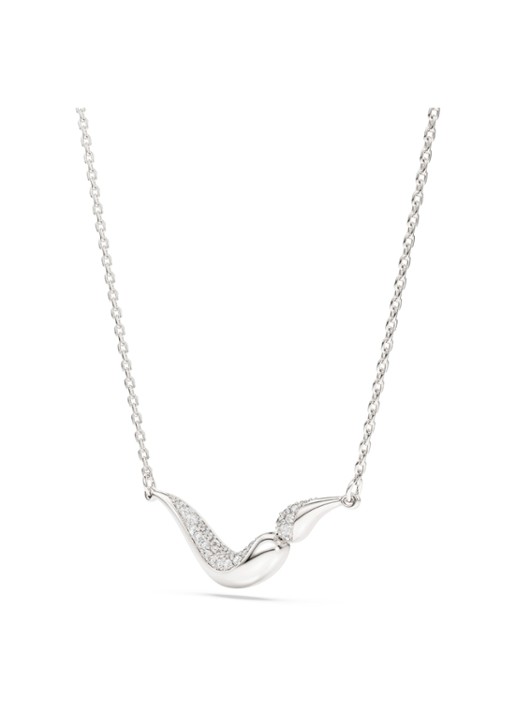 Swarovski Classica ketting met kristal - detail 2 zilver