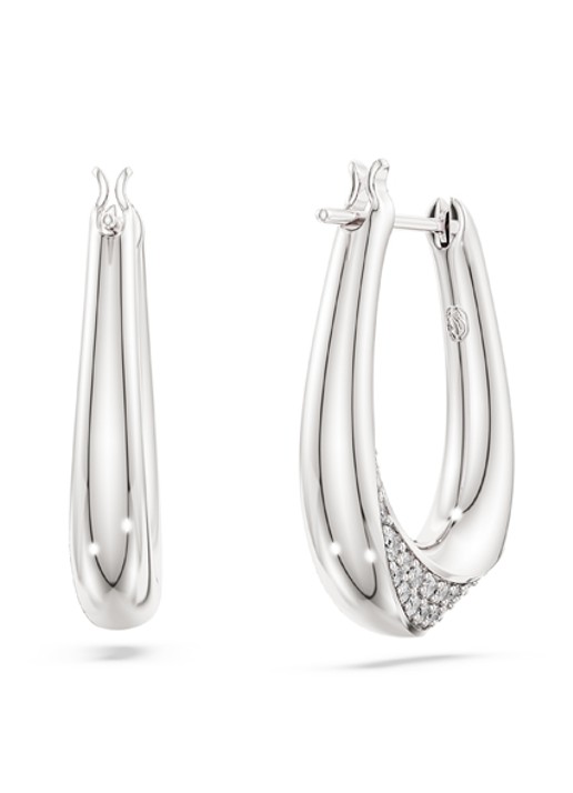 Swarovski Classica oorhangers met kristal - detail 4 zilver